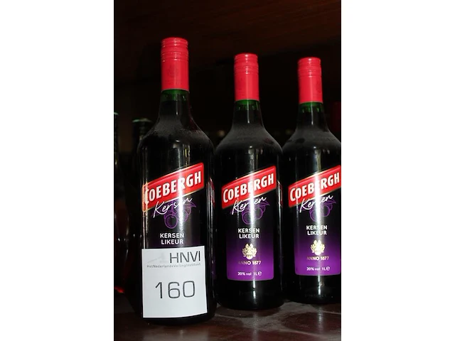 Vier flessen coebergh kersen. - afbeelding 2 van  2