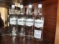 Vier flessen sambuca molinari. - afbeelding 1 van  2
