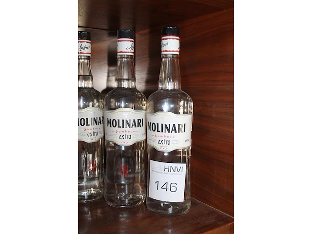 Vier flessen sambuca molinari. - afbeelding 2 van  2