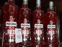 Vier flessen vodka puschkin red orange. - afbeelding 2 van  2