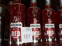 Vier flessen vodka puschkin red orange. - afbeelding 3 van  3