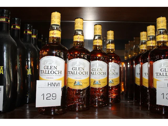 Vier flessen whisky glen talloch. - afbeelding 1 van  2