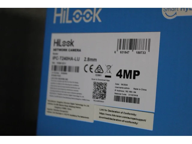 Vier netwerk camera's hilook type h.265+, bewegingssensor en weer bestendig - afbeelding 3 van  3