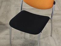 Vier opklapbare tafel met 8 buisstalen stoelen. afmeting tafels 160 x 80 x 73cm. - afbeelding 3 van  3