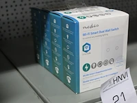 Vier wi-fi smart dual wall switches nedis type wifiws20wt, 110 - 240 v - afbeelding 1 van  2