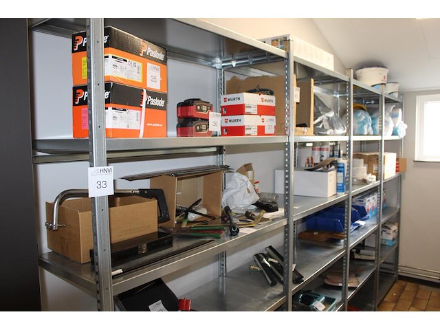 Vierdelige magazijnstelling. afmeting 360 x 42 x 200 cm. let op: excl. inhoud. - afbeelding 1 van  2