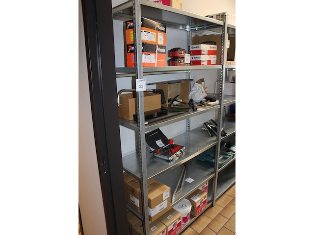 Vierdelige magazijnstelling. afmeting 360 x 42 x 200 cm. let op: excl. inhoud. - afbeelding 2 van  2