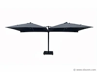 Vierdubbele hangende parasol donkergrijs (4 * 300x300cm) - afbeelding 3 van  10