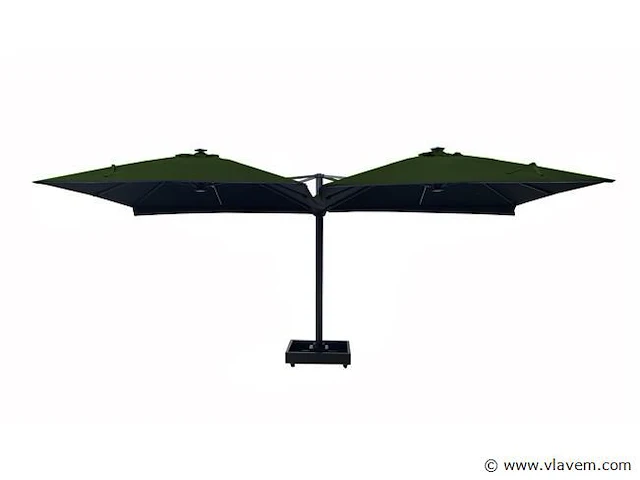 Vierdubbele hangende parasol donkergroen (4 * 300x300cm) - afbeelding 3 van  10