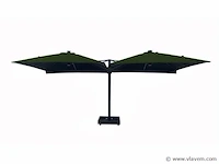 Vierdubbele hangende parasol donkergroen (4 * 300x300cm) - afbeelding 3 van  10