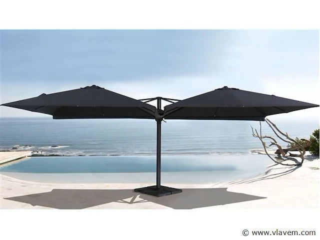 Vierdubbele hangende parasol donkergroen (4 * 300x300cm) - afbeelding 6 van  10