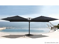 Vierdubbele hangende parasol donkergroen (4 * 300x300cm) - afbeelding 6 van  10