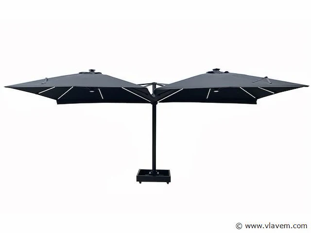 Vierdubbele hangende parasol donkergroen (4 * 300x300cm) - afbeelding 7 van  10
