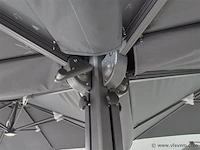 Vierdubbele hangende parasol zandkleurig (4 * 300x300cm) - afbeelding 2 van  11