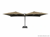 Vierdubbele hangende parasol zandkleurig (4 * 300x300cm) - afbeelding 4 van  11