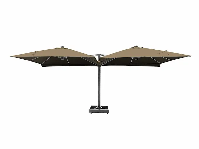 Vierdubbele hangende parasol zandkleurig (4 * 300x300cm) - afbeelding 3 van  10