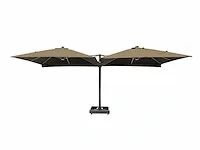 Vierdubbele hangende parasol zandkleurig (4 * 300x300cm) - afbeelding 3 van  10