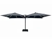 Vierdubbele hangende parasol zandkleurig (4 * 300x300cm) - afbeelding 7 van  10