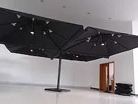 Vierdubbele hangende parasol zandkleurig (4 * 300x300cm) - afbeelding 10 van  10