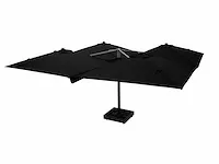 Vierdubbele hangende parasol zwart (4 * 300x300cm)