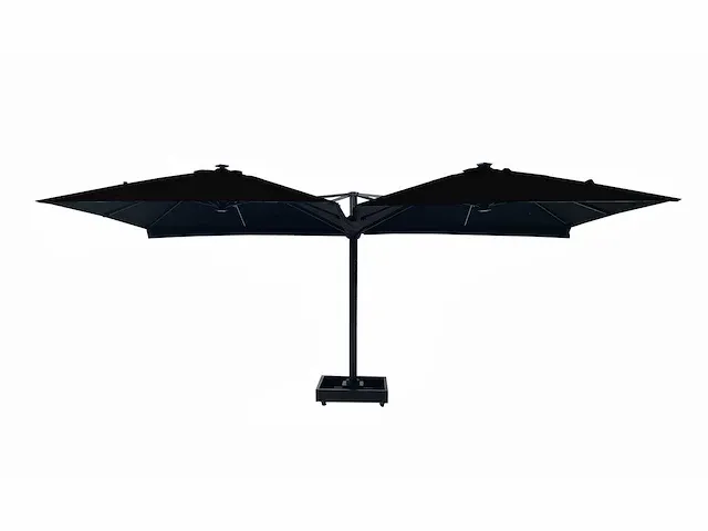 Vierdubbele hangende parasol zwart (4 * 300x300cm) - afbeelding 3 van  10