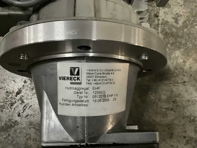 Viereck 0512013 ehp elektrohydraulische pomp - afbeelding 7 van  7