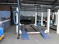 Vierkoloms hefbrug stertil koni type ko 4035 maximale draaglast 3500 kg. afm. 500 x 290 cm. bouwjaar 1978. - afbeelding 2 van  3