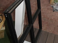 Viervaks aluminium kozijn, 100 x 100 cm. let op: exclusief glas. - afbeelding 2 van  3