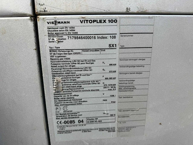 Viessman vitoplex 100 sx1 verwarmingsketel - afbeelding 4 van  14