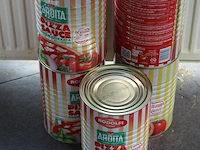 Vijf blikken pizzasaus rodolfi ardita. totaal 20 kg. tht 6-26. - afbeelding 2 van  3