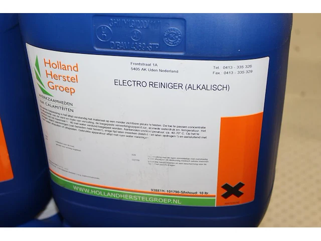 Vijf deels aangebroken cans elektro reiniger (alkalisch). - afbeelding 2 van  2