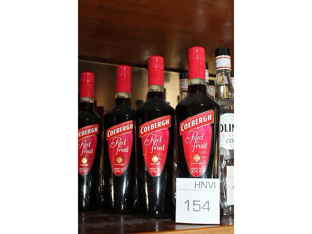 Vijf flessen coebergh red fruit. - afbeelding 2 van  2