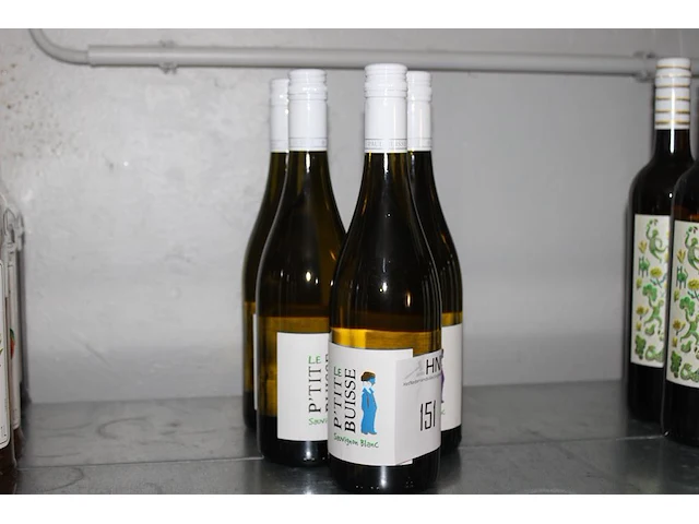 Vijf flessen sauvignon blanc le p'tit buisse. - afbeelding 2 van  2