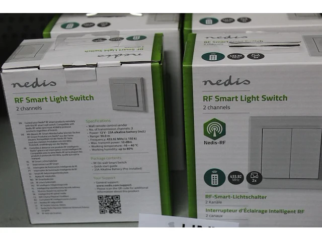 Vijf smart light switches nedis type rfws20wt, afstand 30 m, kracht 12 v - afbeelding 2 van  2