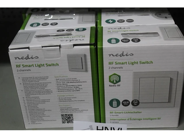 Vijf smart light switches nedis type rfws20wt, afstand 30 m, kracht 12 v - afbeelding 2 van  2