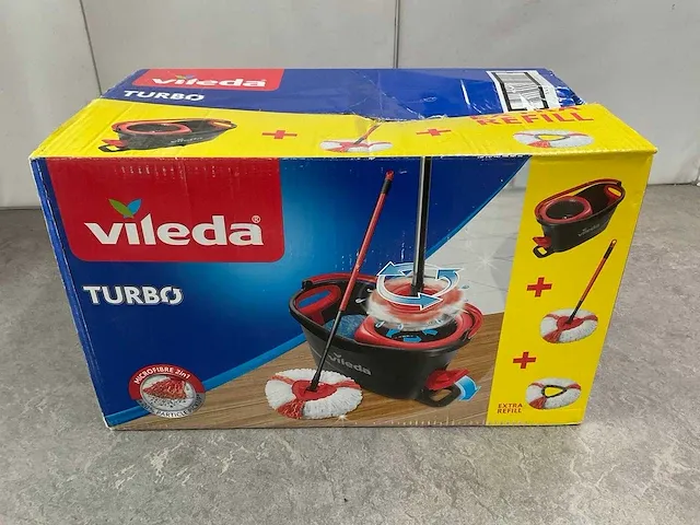 Vileda - turbo 2-in-1 - vloerwisser met 2 dweilen (2x) - afbeelding 4 van  7