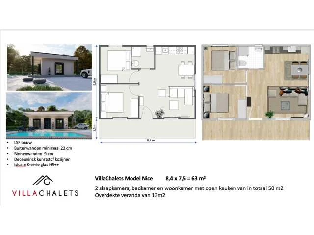 Villachalets chalet nice 63m² - afbeelding 36 van  41