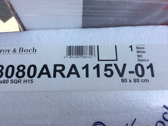 Villeroy & boch - douchebak 80x80 cm. - afbeelding 3 van  5