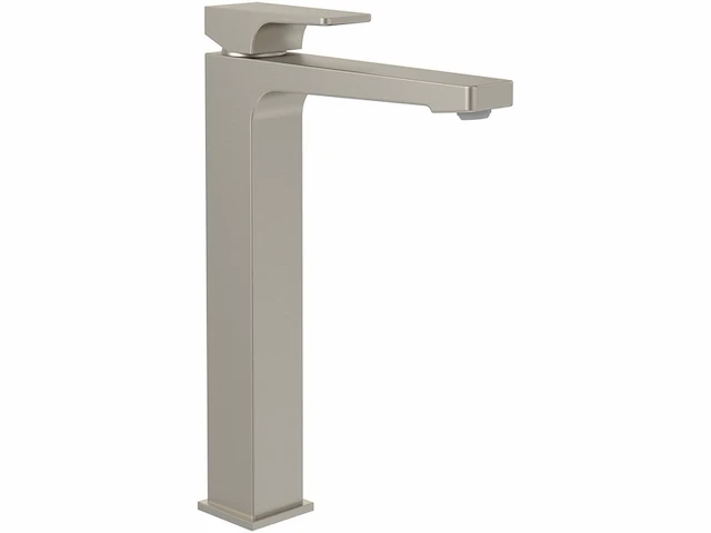Villeroy & boch architectura vierkante waterkraan badkamer met push-open-afvoergarnituur geborsteld nikkel - afbeelding 1 van  4