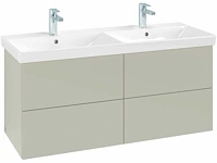 Villeroy & boch empora 2.0 wastafelonderbouwkast m. 4 laden v. dubbele wastafel