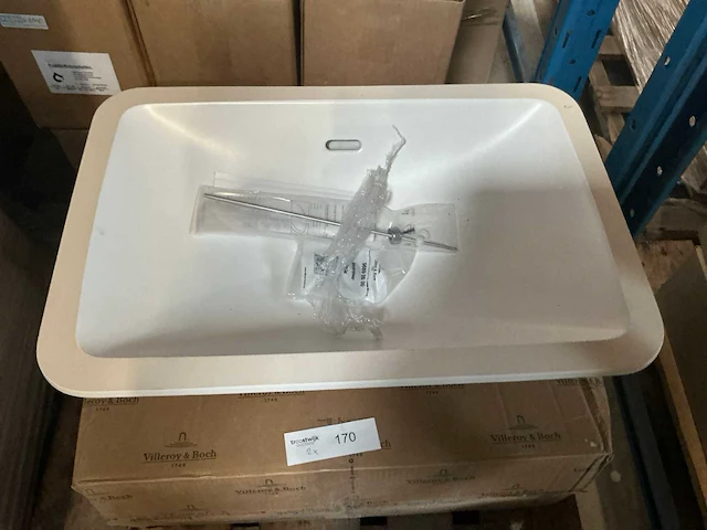 Villeroy & boch wastafel 60cm (2x) - afbeelding 2 van  3