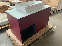 Villeroy&boch finion badmeubel bordeaux rood 100cm - afbeelding 1 van  11