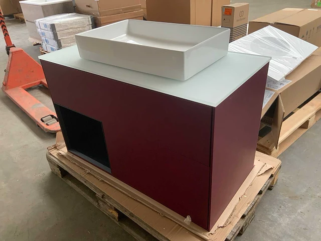 Villeroy&boch finion badmeubel bordeaux rood 100cm - afbeelding 5 van  11