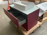Villeroy&boch finion badmeubel bordeaux rood 100cm - afbeelding 9 van  11