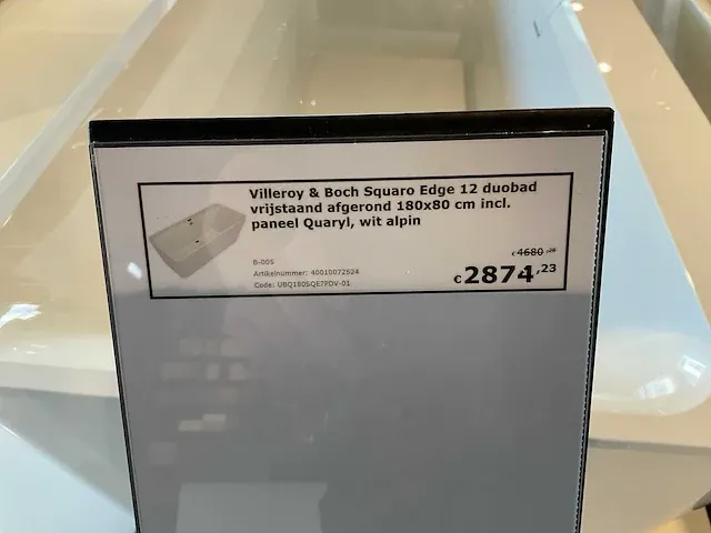 Villeroy&boch squadro edge vrijstaande bad - afbeelding 8 van  8