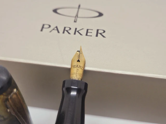 Vinatage wahl usa 14kt gouden vulpen - inclusief parker doos - afbeelding 2 van  6