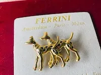 Vincent ferrini - 14kt gouden dalmatiërs - sieraad - afbeelding 1 van  4