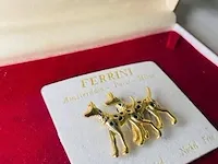 Vincent ferrini - 14kt gouden dalmatiërs - sieraad - afbeelding 2 van  4