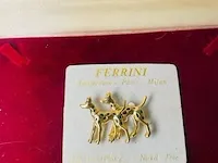 Vincent ferrini - 14kt gouden dalmatiërs - sieraad - afbeelding 3 van  4