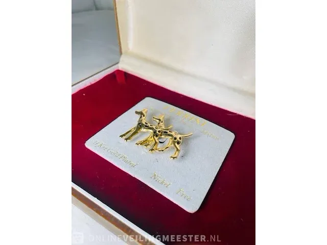 Vincent ferrini - 14kt gouden dalmatiërs - sieraad - afbeelding 4 van  4